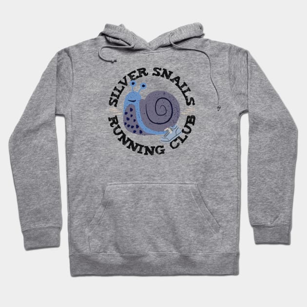 Silver Snails Running Club Hoodie by cuteandgeeky